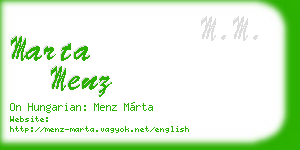 marta menz business card